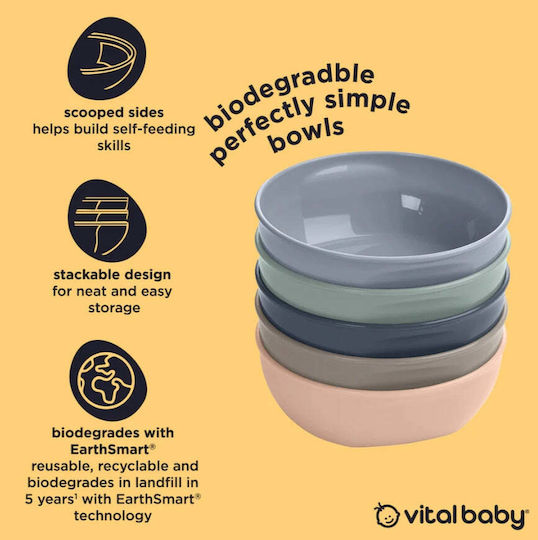 Vital Baby Детска Купа за Хранене от Пластмаса Многоцветен 5бр