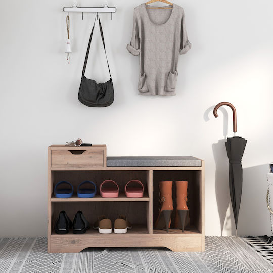 Fabric Shoe Organizer Gray 76.5x30x52cm