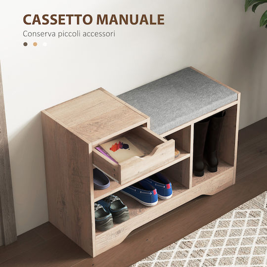 Fabric Shoe Organizer Gray 76.5x30x52cm