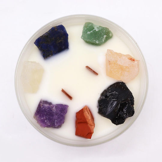 Aromatic Candle Precious Stones 7 Chakra Moonstone Crystal Candle 640g