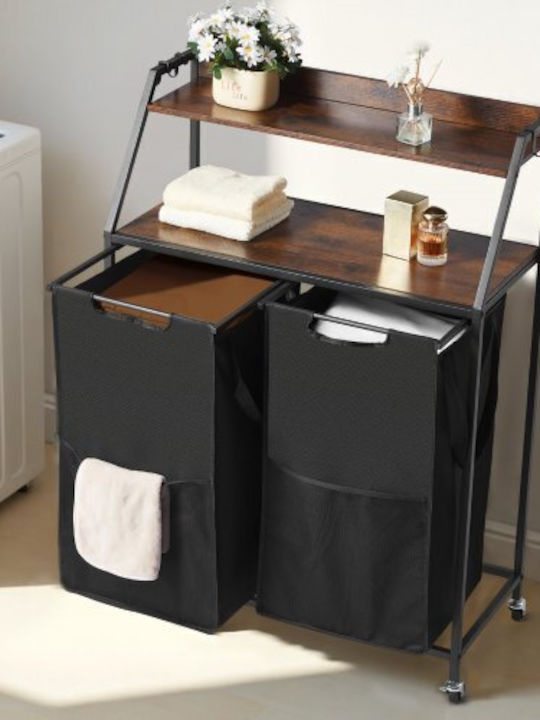 Vevor Laundry Basket Fabric Collapsible Black
