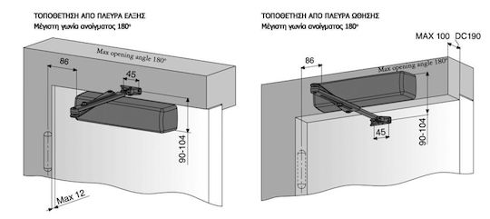 Abloy door closer Door Return Mechanism Door Silver
