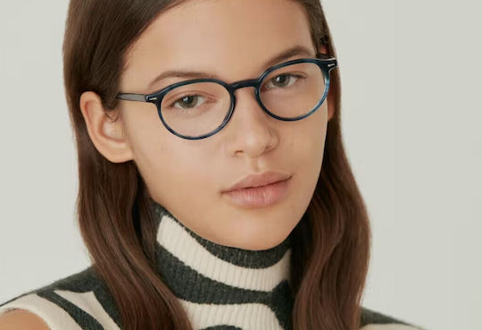 Gigi Barcelona Gigi Barcelona Women's Acetate Prescription Eyeglass Frame Blue 6679/3