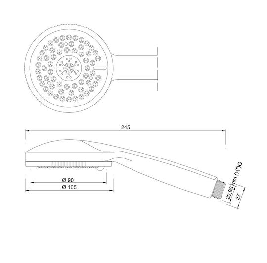 Handheld Showerhead with Filter