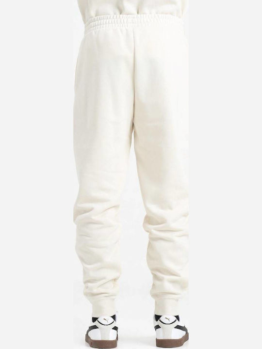Sweatpants with Elastic White