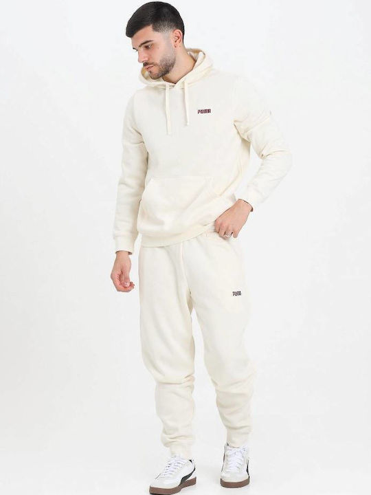 Sweatpants with Elastic White