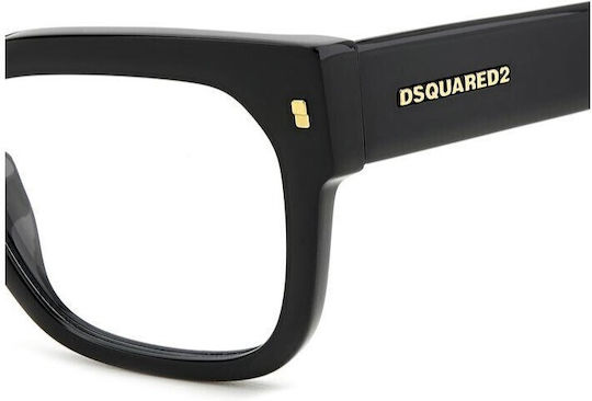 Dsquared2 Plastic Eyeglass Frame Black D2 0129 807