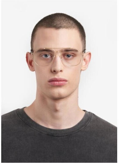 Marc Jacobs Herren Metallisches Brillengestell Gold Marc 751 06J