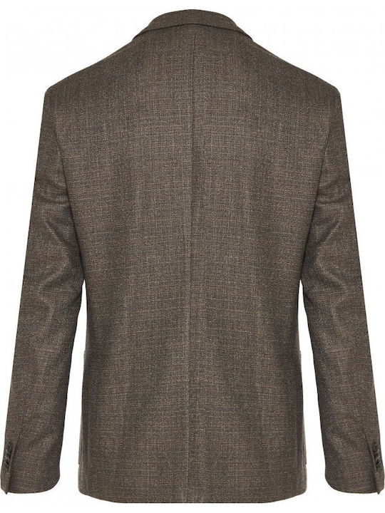 Men's Winter Suit Jacket Brown