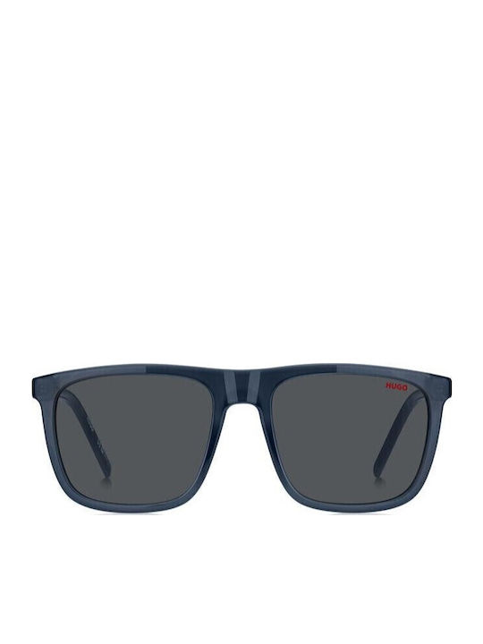 Boss Men's Sunglasses with Black Plastic Frame and Gray Gradient Lens HG 1304/S KB7/9O