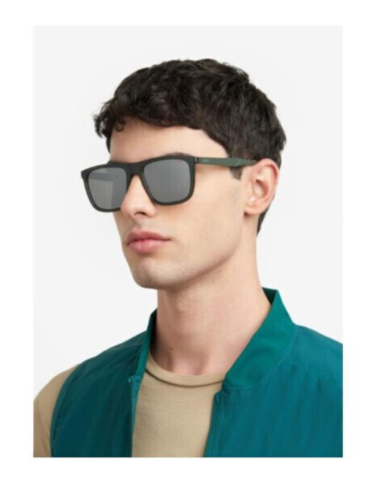 Boss Men's Sunglasses with Black Plastic Frame and Gray Gradient Lens HG 1304/S KB7/9O