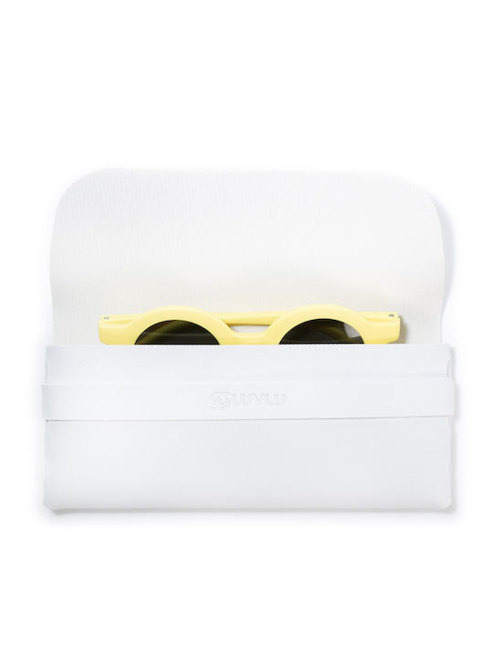 Luvlu Στρογγυλά Παιδικά Γυαλιά Ηλίου με Polarized Φακό Κίτρινα για 2-10 Ετών
