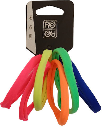Ro-Ro Accessories Set Haargummis 6 Stück Fluo