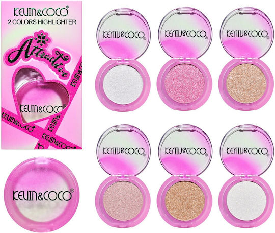 Set 2 Highlightere Kevinandcoco Attractive Santa's Blush Magical Glow Variantă A Roz