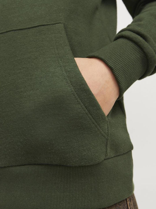Kids Sweatshirt with Hood and Pockets Haki