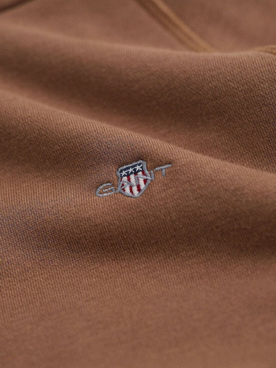 Kids Sweatshirt with Hood and Pockets Brown