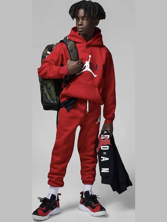 Kids Sweatshirt with Hood and Pockets Red