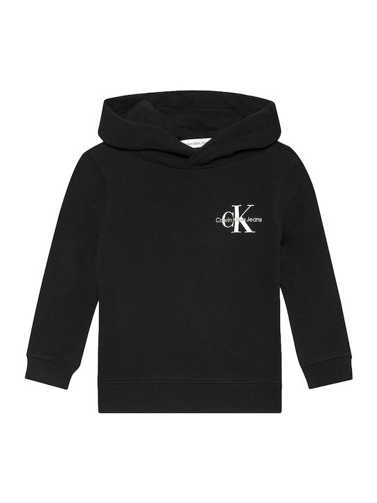 Παιδικό Φούτερ με Κουκούλα Μαύρο Monogram
