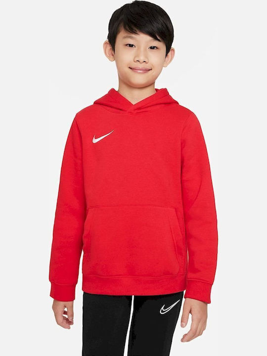 Fleece Kinder-Sweatshirt mit Kapuze und Taschen Rot Park 20