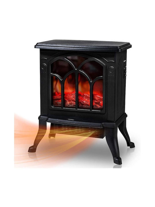 De podea Șemineu electric 1500W 38x23cm Negru