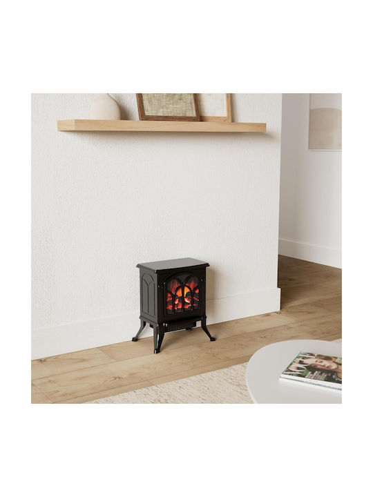 De podea Șemineu electric 1500W 38x23cm Negru