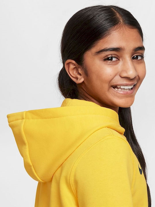 Fleece Kids Sweatshirt with Hood and Pockets Yellow Park 20