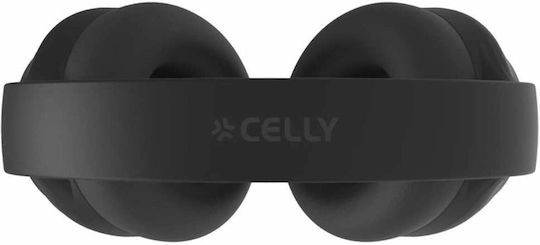 Celly Wavebeat Ασύρματα / Ενσύρματα On Ear Ακουστικά με 7 ώρες Λειτουργίας Μαύρα