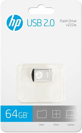HP v222w 64GB USB 2.0 Stick White