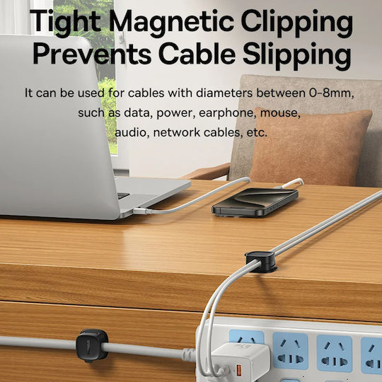 Baseus Cable Organizer Lite Series Magnetic B01331106111-00 3 Pack 3m Adhesive Black