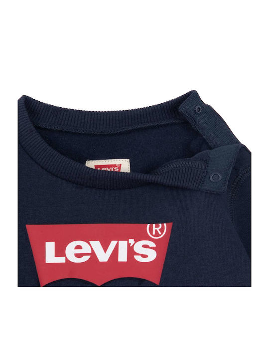 Kids Sweatshirt Navy Blue Batwing Crew