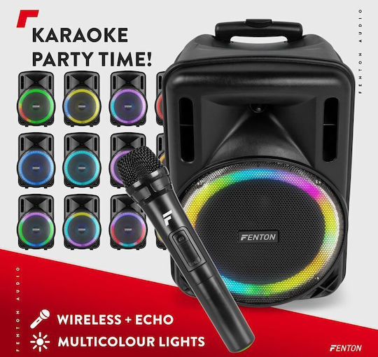 Fenton Ηχείο Karaoke με Ασύρματο Μικρόφωνο και Εφέ Φωτισμού FT08LED MK2 170.160 Μαύρο