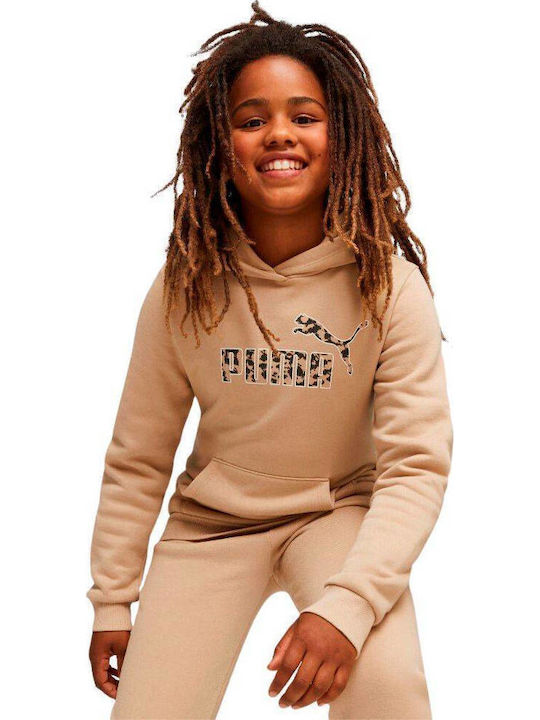 Kinder-Sweatshirt mit Kapuze Beige HOODIE
