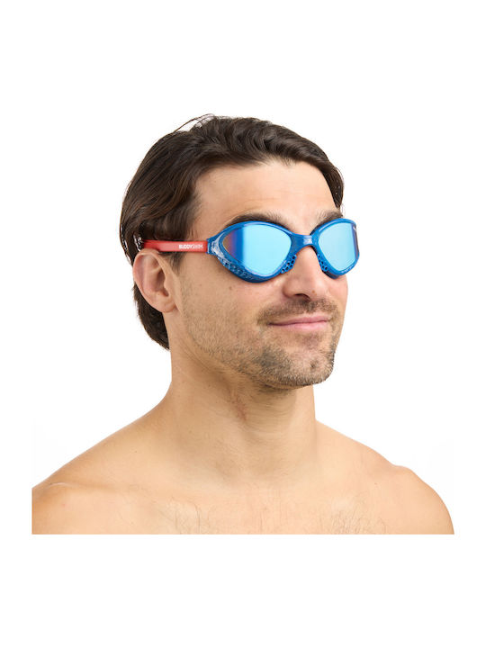Buddyswim Swimming Goggles Adults with Anti-fog Lenses Red