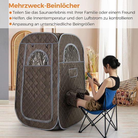 Costway Ατομική Σάουνα Εσωτερικού Χώρου Μ89xΒ89xΥ149cm