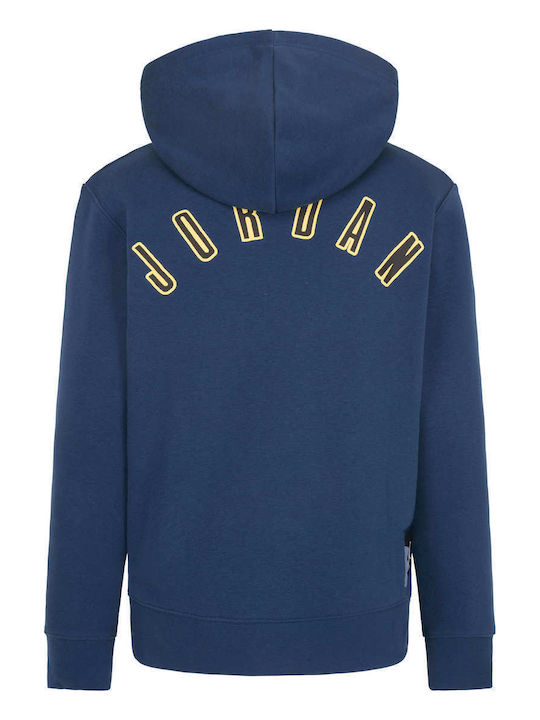 Fleece Kids Sweatshirt with Hood and Pockets Navy Blue