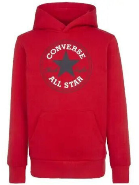 Fleece Kids Sweatshirt with Hood Red