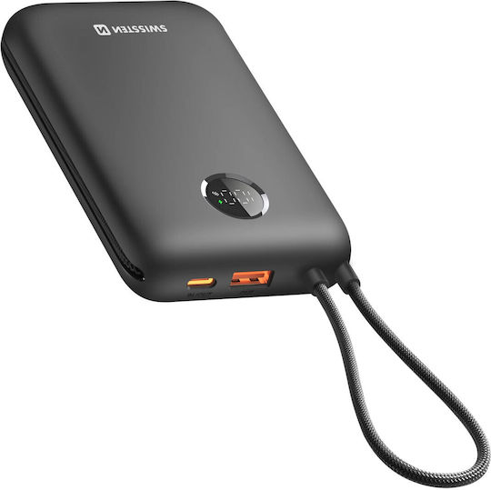 Swissten Voltbox Power Bank 20000mAh 35W με Θύρα USB-A και Θύρα USB-C Power Delivery Μαύρο
