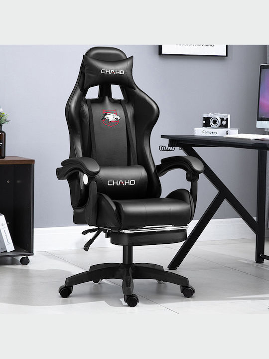 ForAll M8301-2 Gaming Chair with Footrest Black