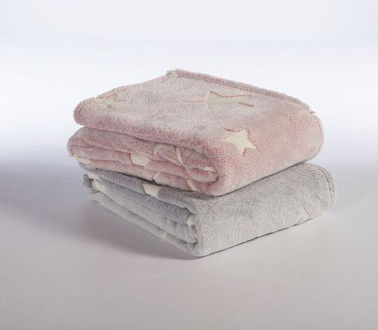 Nef-Nef Homeware Одеяло Флийс Starlight Светещо Pink 160x220cm