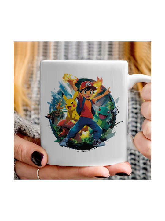 Koupakoupa Ash Ketchum & Pikachu Becher Keramik Gray 330ml