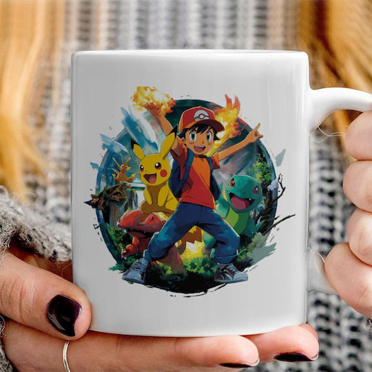 Koupakoupa Ash Ketchum & Pikachu Becher Keramik Gray 330ml