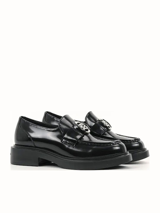Δερμάτινα Γυναικεία Loafers σε Μαύρο Χρώμα