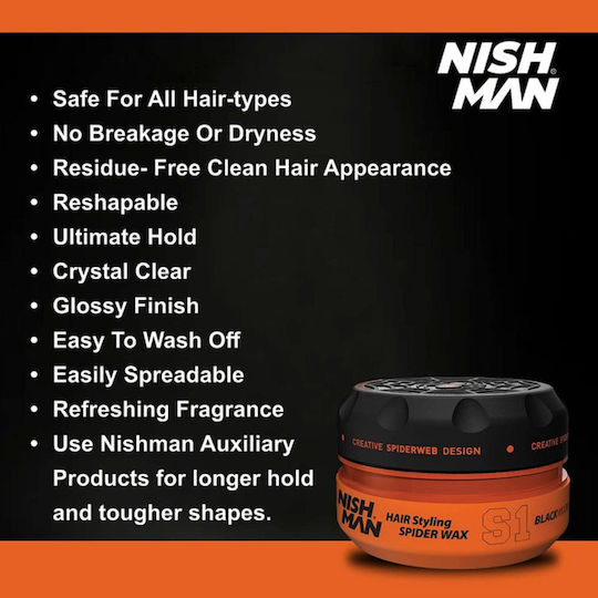 NISHMAN Spider Wax S1 Blackwidow Wachs für starken Halt & Glanz 150 ml
