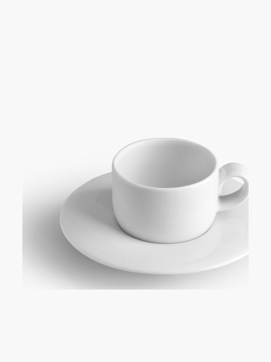 Ionia Plus Cană Maro Din porțelan Alb 100ml