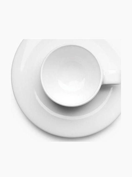 Ionia Plus Tasse Kaffee aus Porzellan Weiß 100ml