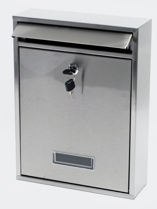 Wiltoc Cutie Poștală pentru Exterior Inox în Culoarea Argint 26x9x35cm