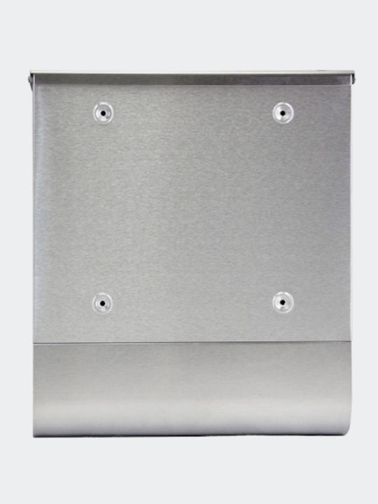 Wiltoc Außenbereich Briefkasten Inox in Silber Farbe 30.5x9.6x33.5cm