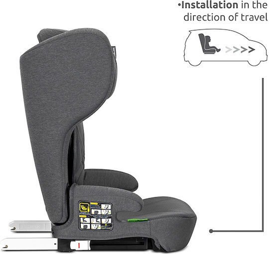Lorelli Rigel Детско Столче за Кола High-back Booster i-Размер с Isofix Черно 15-36 кг