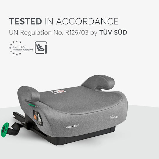 Kikka Boo I-tip Fix Scaun Auto pentru Copii Scaun de mașină pentru copii i-Size cu Isofix Gri deschis