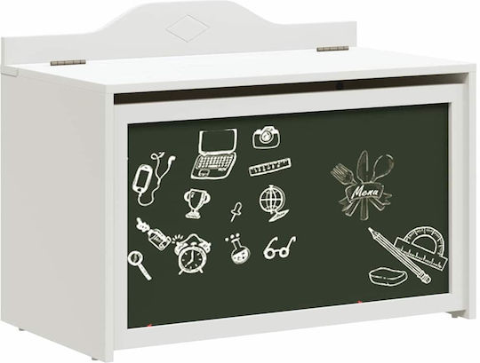 vidaXL Kinder Aufbewahrungsbox aus Holz Weiß 73x33x55cm 1Stück